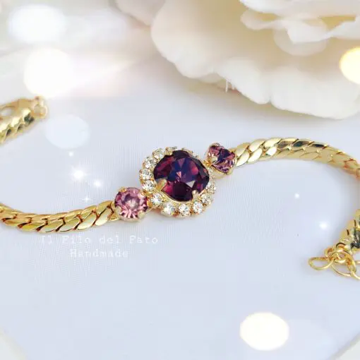 Bracciale Snake tris di cristalli