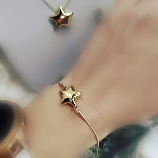 Bracciale con stella bombata