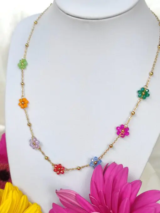 Collana Fiorellini Multicolore