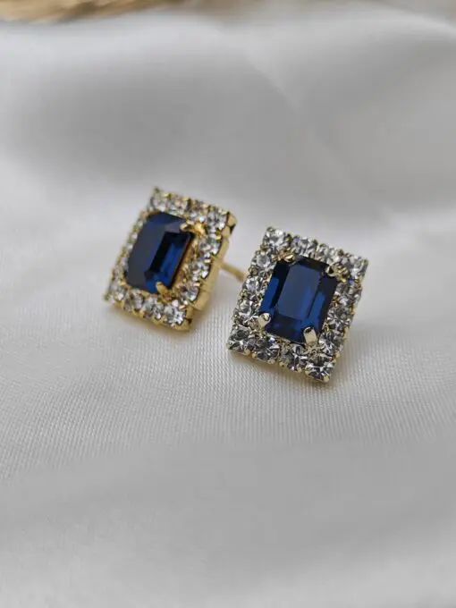 Orecchini Brique blu notte gold