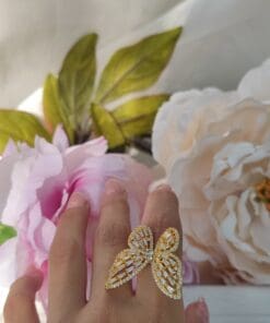 Anello Farfalla Big gold - immagine 6