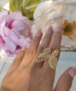 Anello Farfalla Big gold - immagine 5