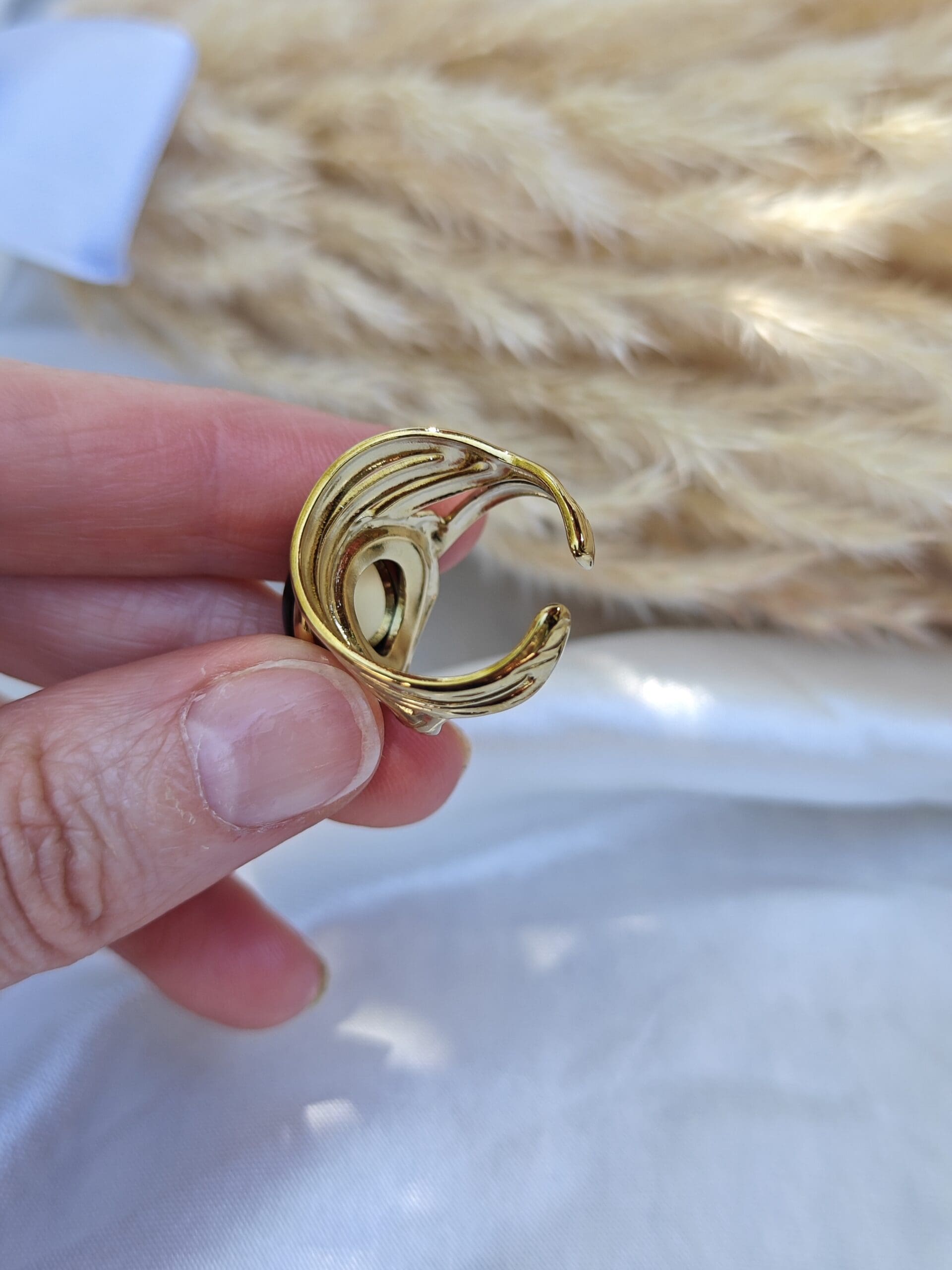 Anello Agatha in acciaio - immagine 5