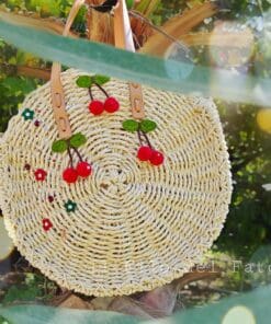 Borsa Ciliegina in paglia - immagine 3