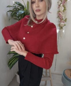 Alternative view of Set Maglia con Mantella Borgogna