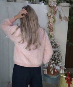 Alternative view of Cardigan Fluffy rosa pastello