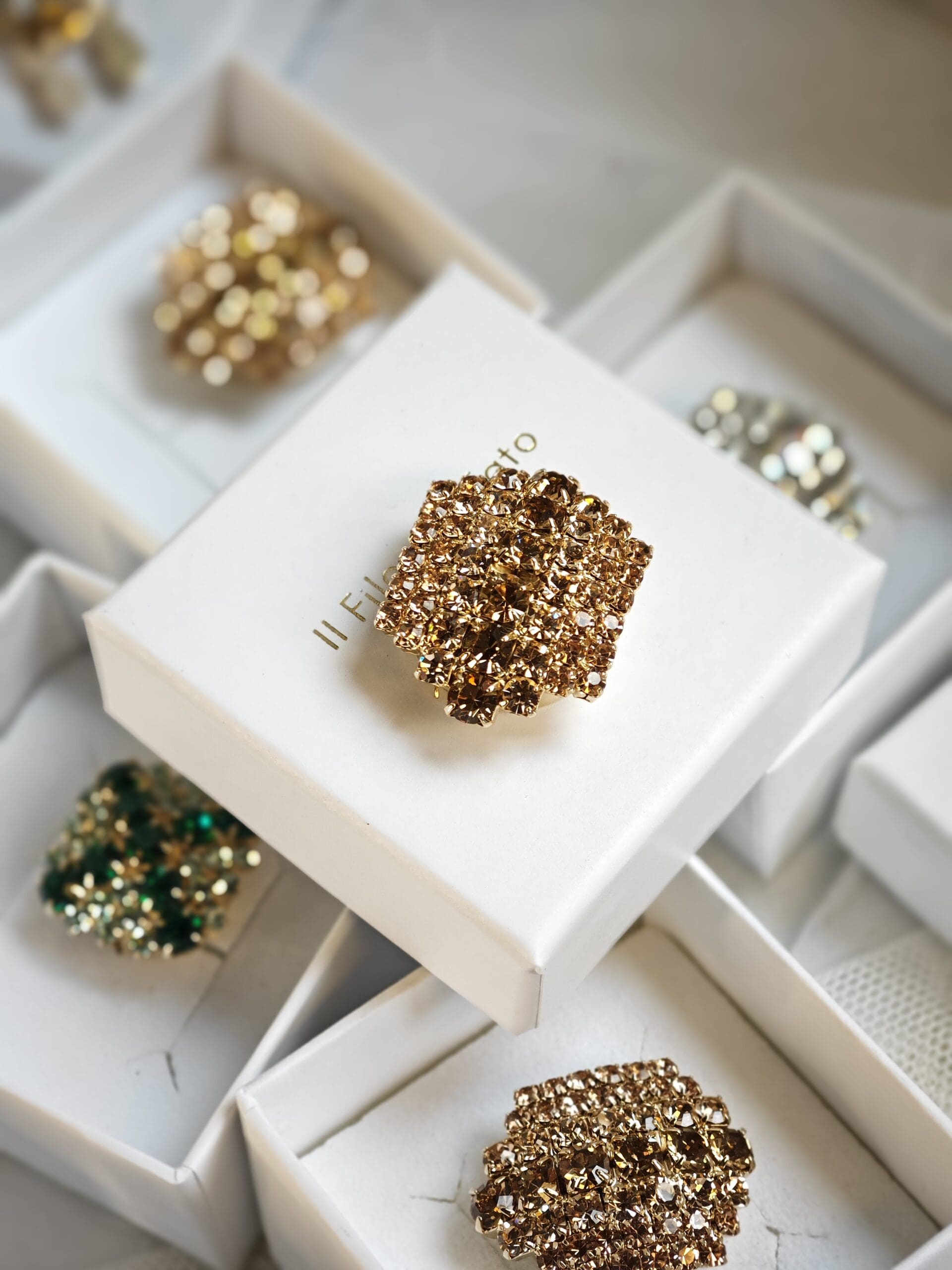 Copribottone gioiello mini Strass