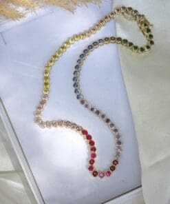 Alternative view of Girocollo tennis pentagono rainbow