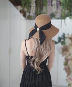 Cappello Con fiocco in nero - immagine 3