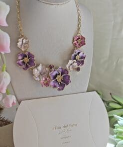 Collana Girocollo Fiori glicine