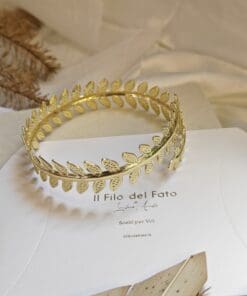Bracciale stile greco con foglie alloro per avambraccio