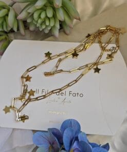 Collana lunga con stelline