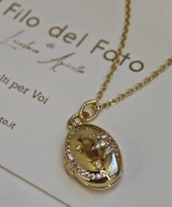 Alternative view of Collana Medaglietta sole&luna