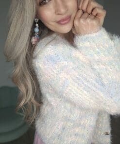 Cardigan Arcobaleno Verde&Azzurro