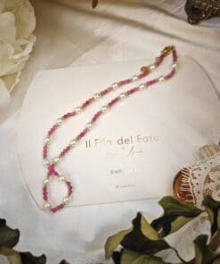 Collana Pietre naturali con perle