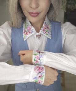 Alternative view of Camicia Farfalle dipinta a mano