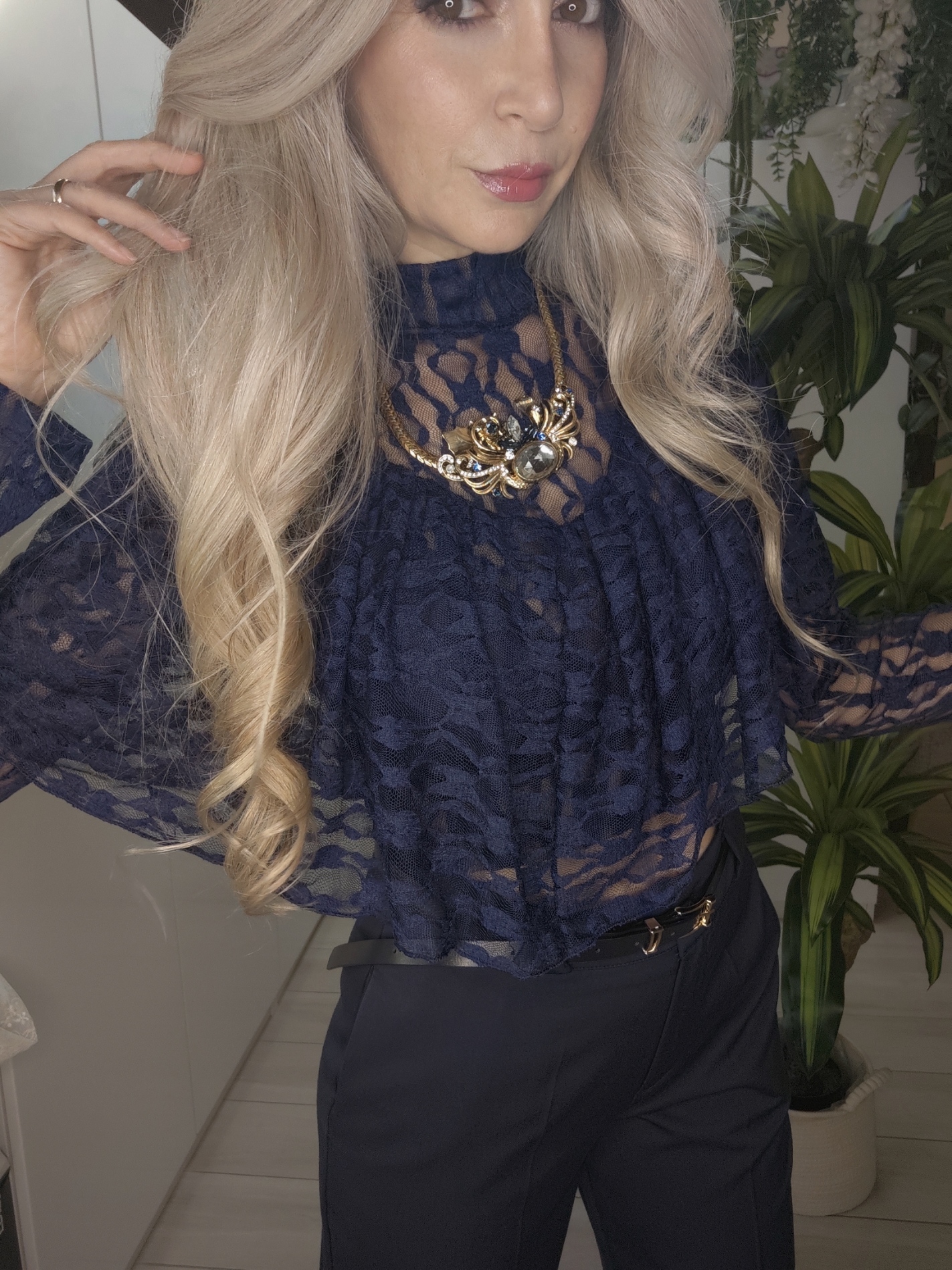 Maglia Mantella in pizzo - immagine 4