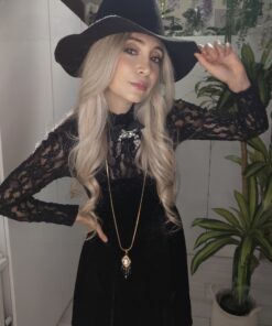 Vestito Velluto e pizzo vintage - immagine 3
