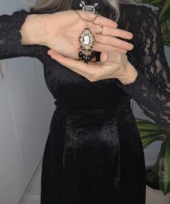 Collana lunga in acciaio con cammeo - immagine 5