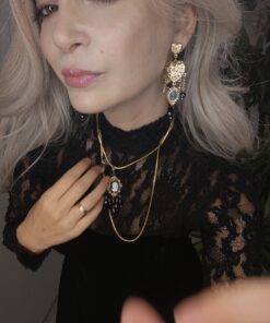 Collana lunga in acciaio con cammeo - immagine 3