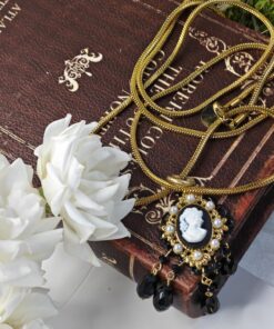 Collana lunga in acciaio con cammeo - immagine 6