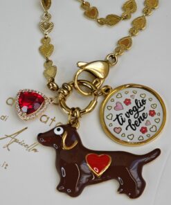 Collana Cagnolino color cioccolata - immagine 3