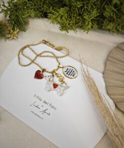 Collana Cagnolino Bianco con dedica - immagine 4