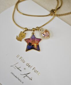 Collana Ciondolo stella con gattino
